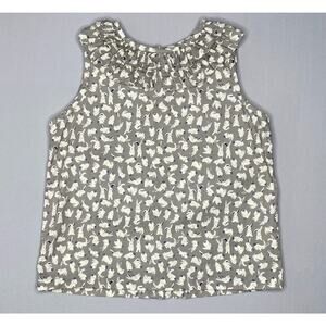 Maison Me Maisonette Scattered Bunnies Maisie Ruffle Collar Top Girls 8 Yrs